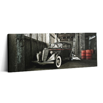 Print pe canvas 125x50 Mașină clasică într-o fabrică veche