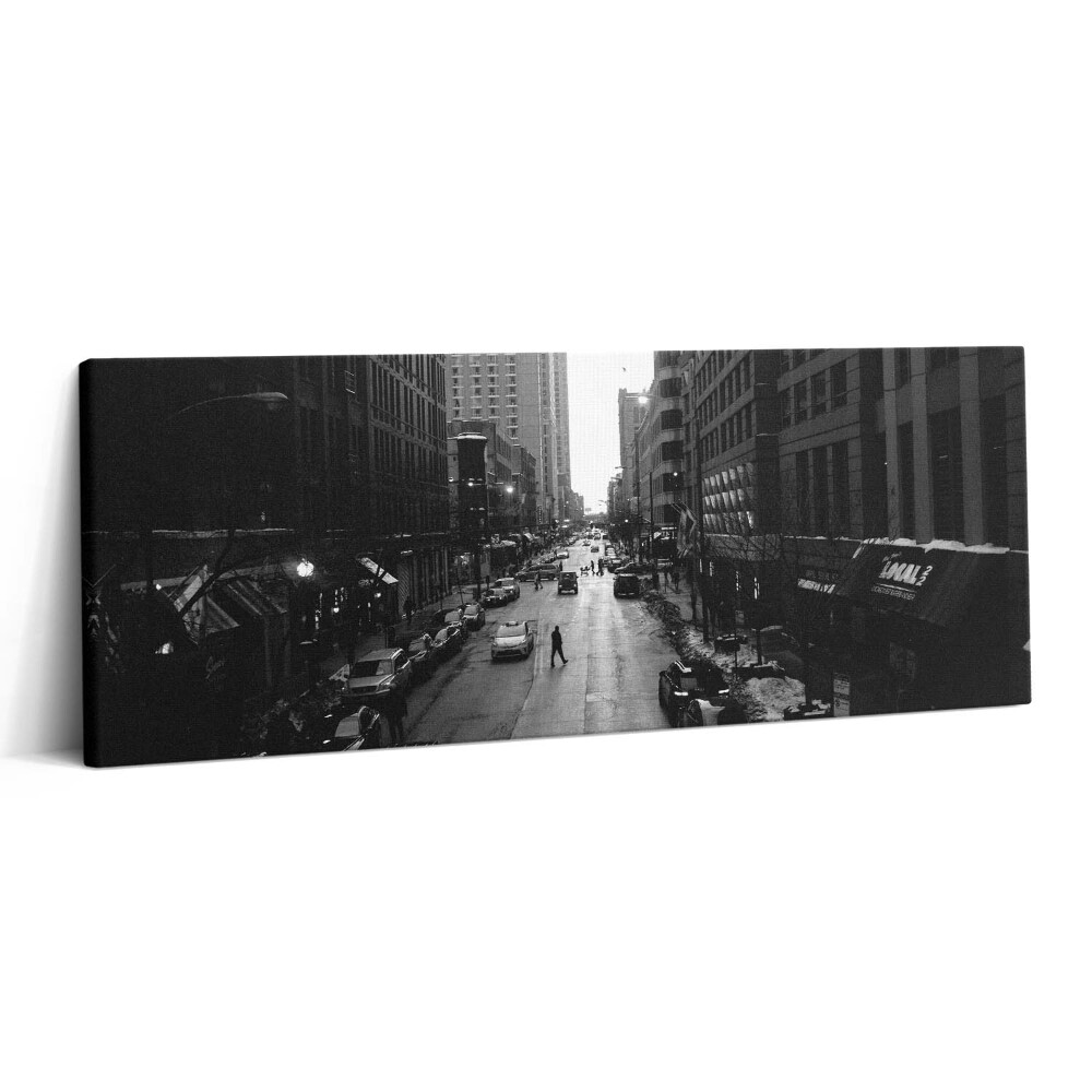 Print pe canvas 125x50 Străzile albe și negre din Chicago