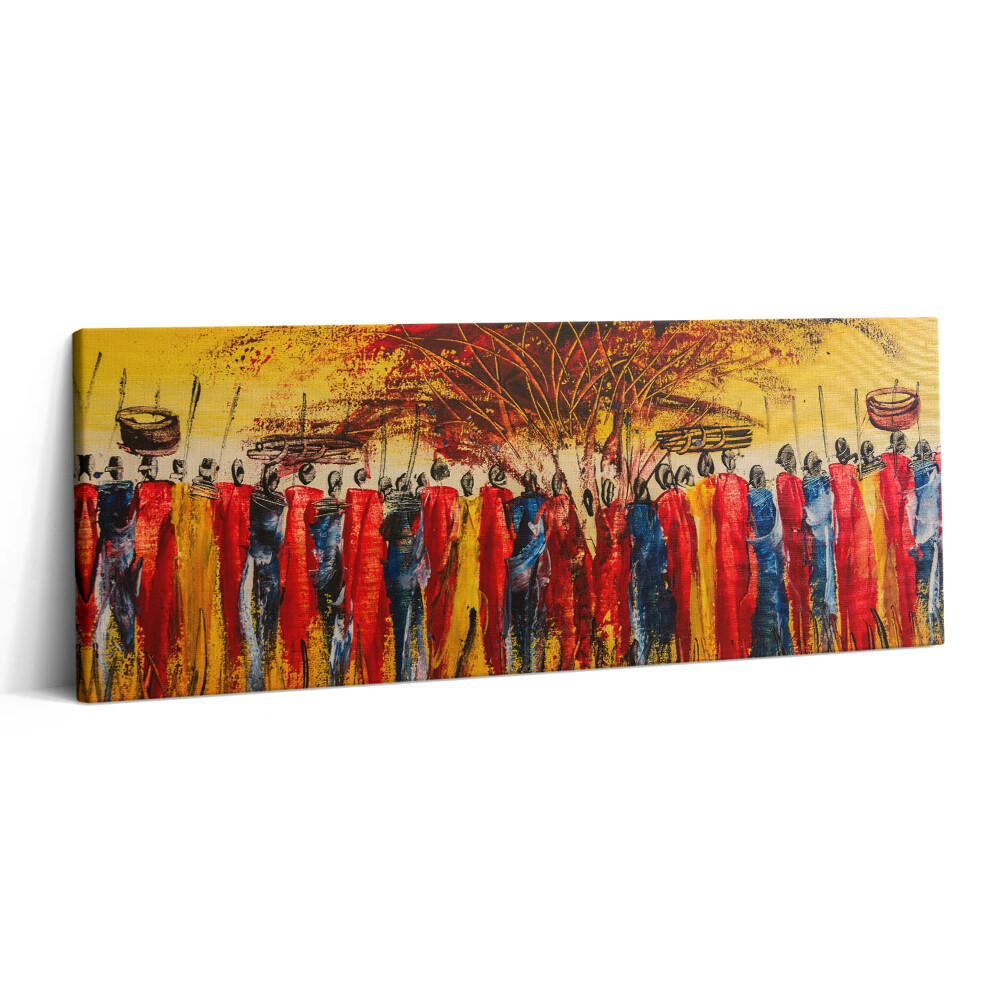 Print pe canvas 125x50 Tribul african din Kenya