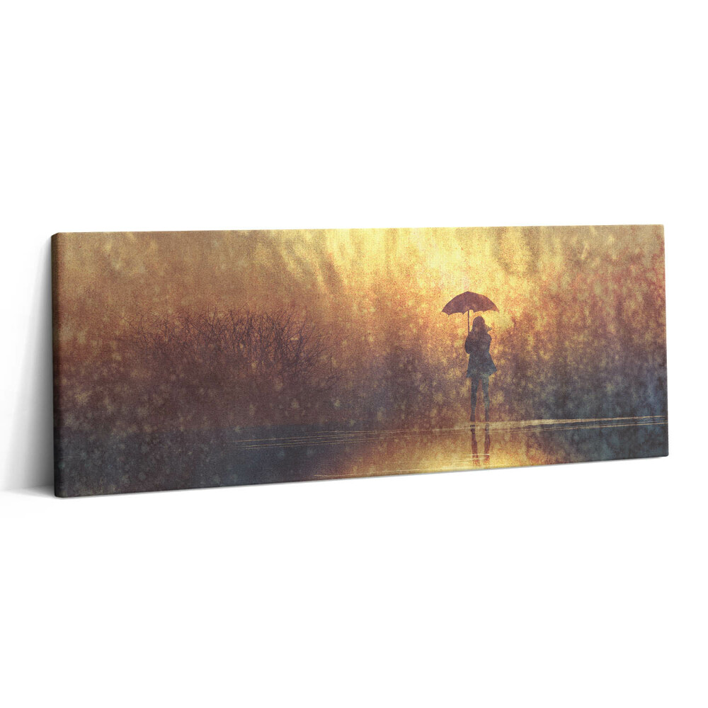 Print pe canvas 125x50 Femeie cu o umbrelă
