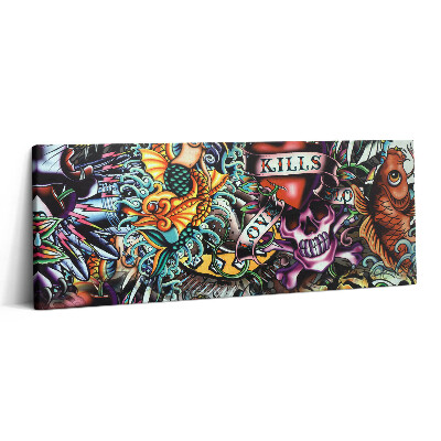Print pe canvas 125x50 Tatuaje graffiti
