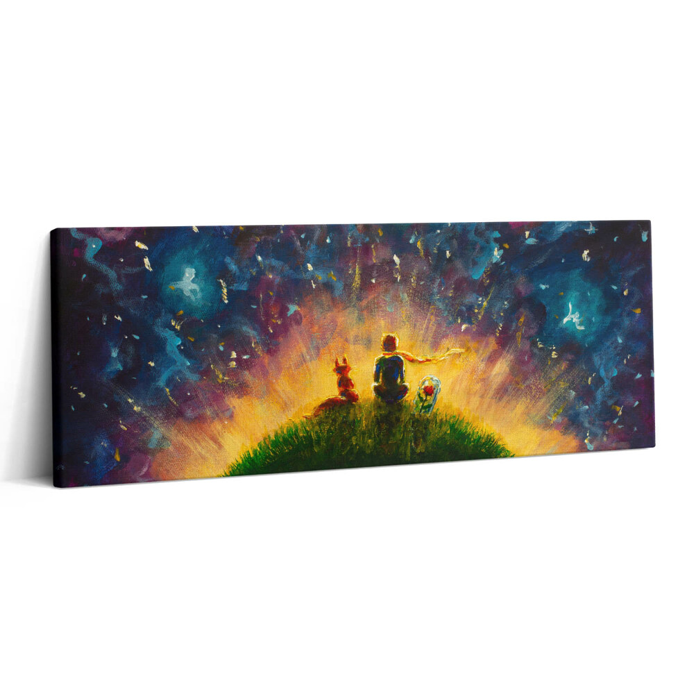 Print pe canvas 125x50 Rezumatul ilustrației Micul Prinț