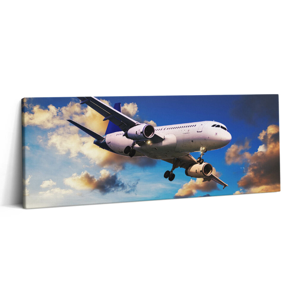 Print pe canvas 125x50 Avion în nori
