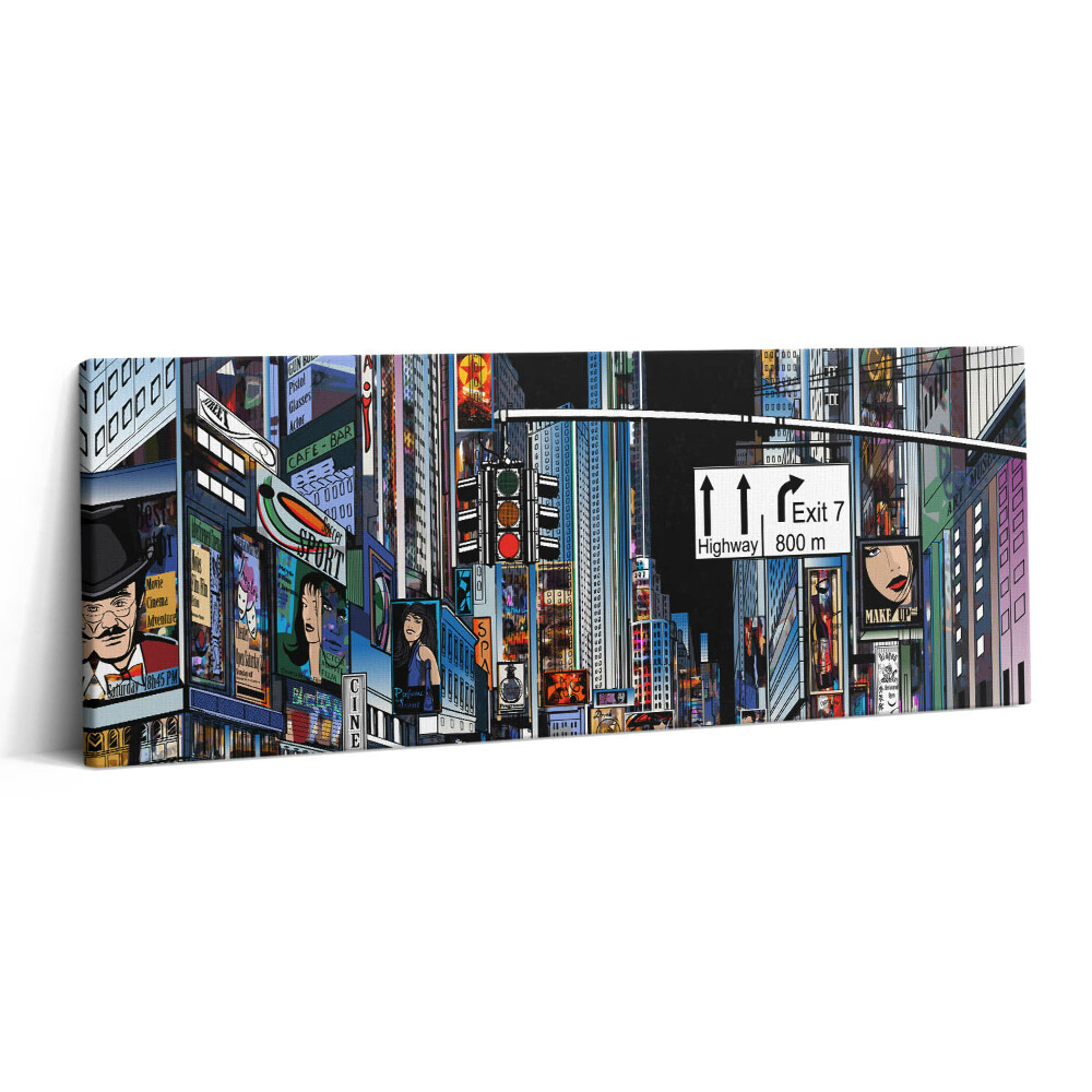 Print pe canvas 125x50 New York-ul noaptea