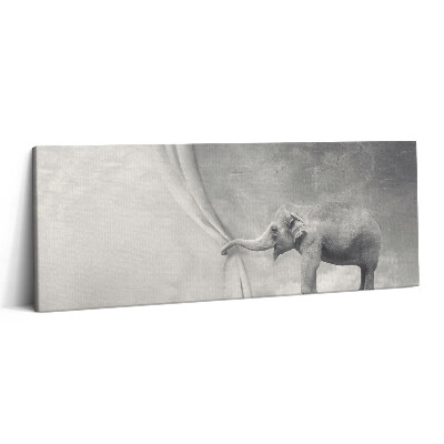 Print pe canvas 125x50 Elefantul din spatele cortinei