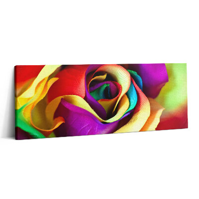 Print pe canvas 125x50 Trandafir Curcubeu