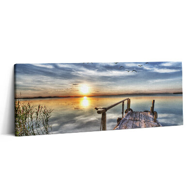 Print pe canvas 125x50 Apus de soare peste lac