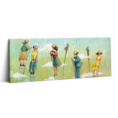 Print pe canvas 125x50 Oamenii de pe scară