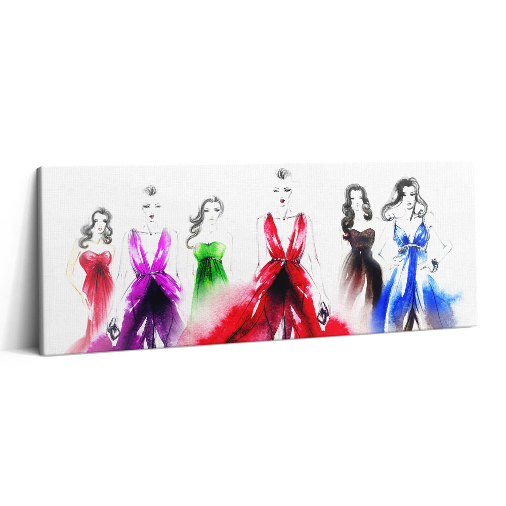 Print pe canvas 125x50 Femei în rochii colorate