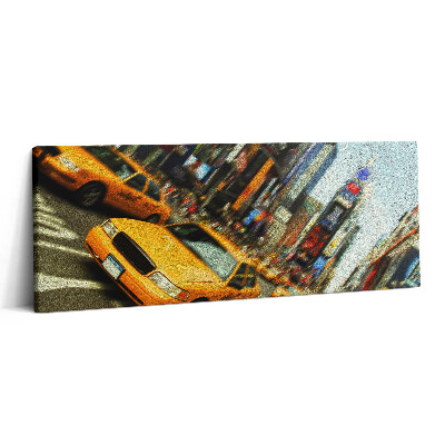 Print pe canvas 125x50 Taxiuri galbene în New York