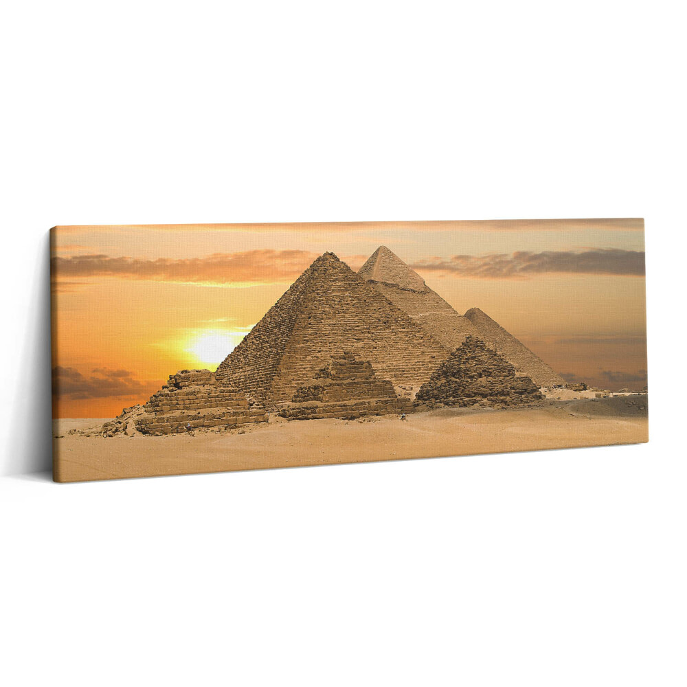 Print pe canvas 125x50 Piramide și apus de soare