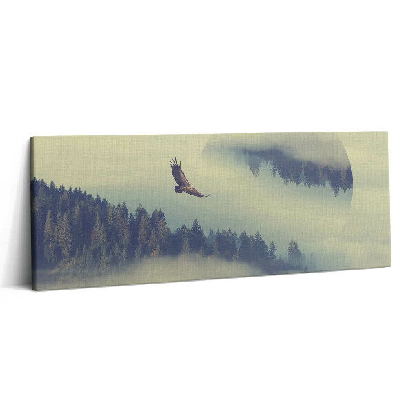 Print pe canvas 125x50 Pădure încețoșată și vultur