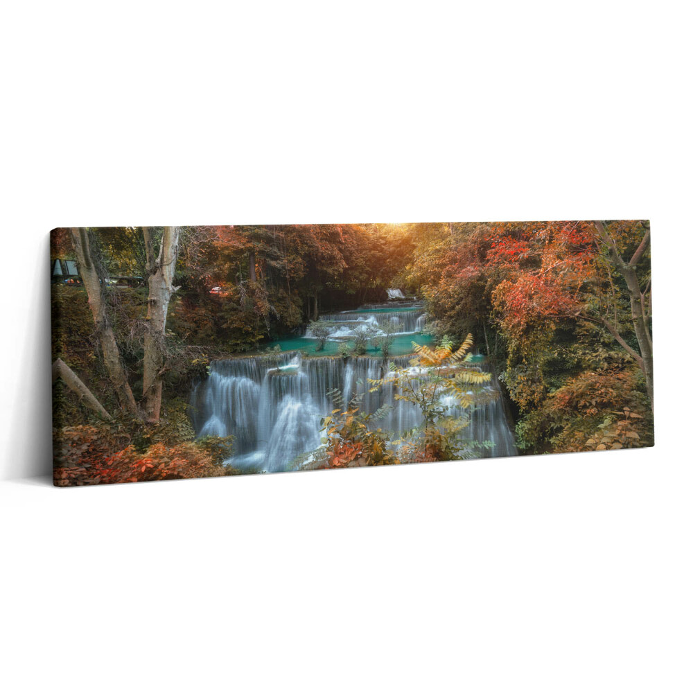 Print pe canvas 125x50 Apus de soare peste cascadă