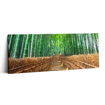 Print pe canvas 125x50 Un drum într-o pădure de bambus