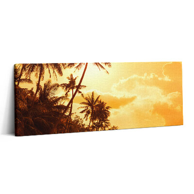 Print pe canvas 125x50 Palmieri însoriți pe plajă