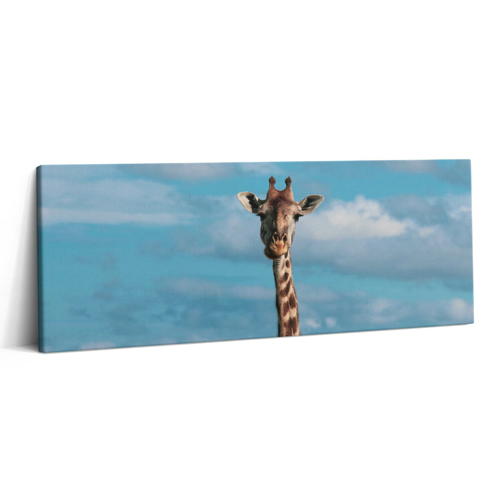 Print pe canvas 125x50 Cap de girafă pe cer