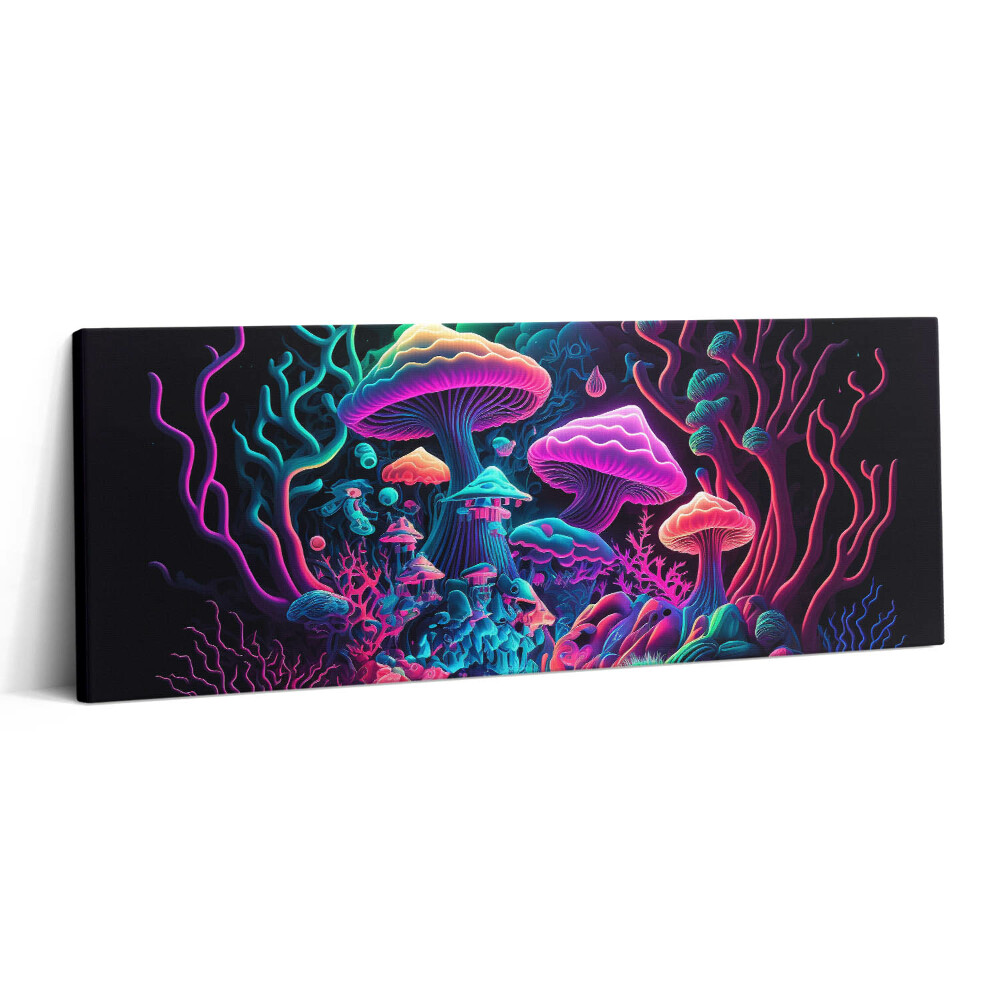 Print pe canvas 125x50 Ciuperci neon