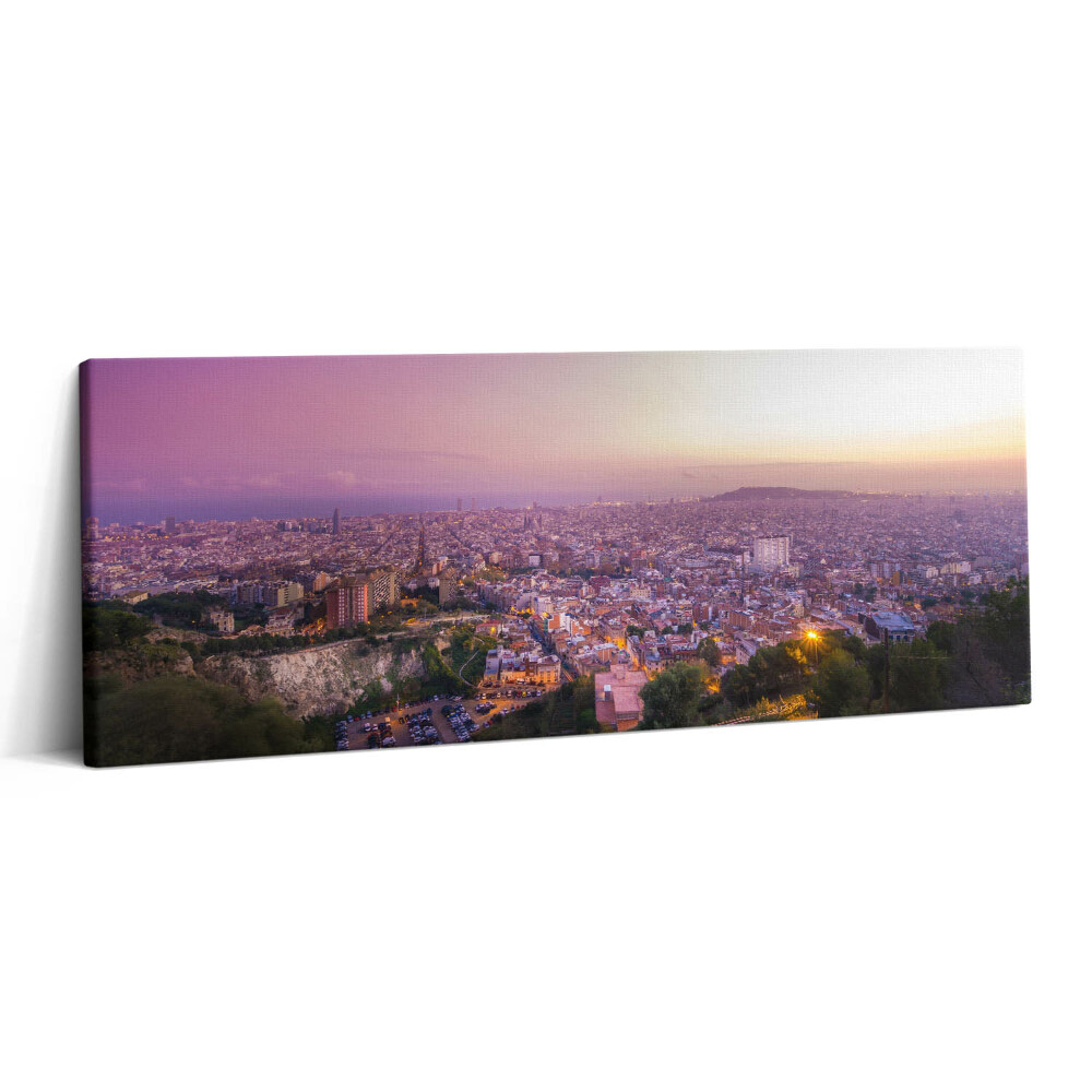 Print pe canvas 125x50 Buncărele El Carmel din Barcelona