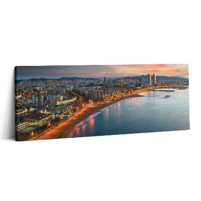Print pe canvas 125x50 Plaja de Est a Barcelonei