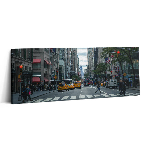 Print pe canvas 125x50 Taxi stradal din New York
