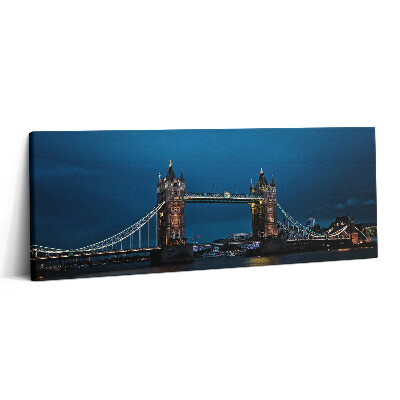 Print pe canvas 125x50 Tower Bridge în Londra noaptea