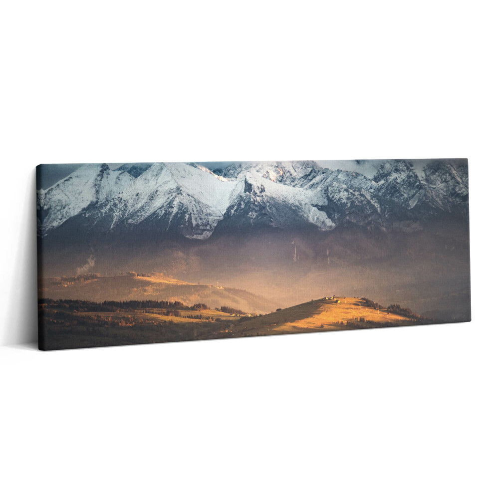 Print pe canvas 125x50 Munții Tatra în panorama de iarnă