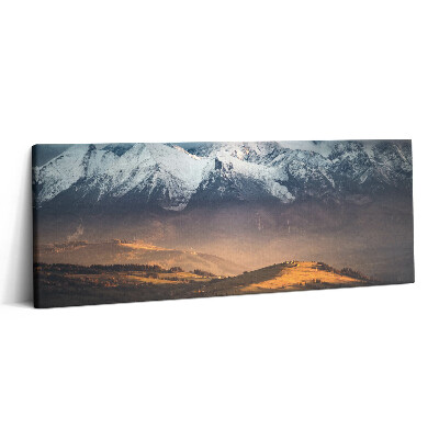 Print pe canvas 125x50 Munții Tatra în panorama de iarnă