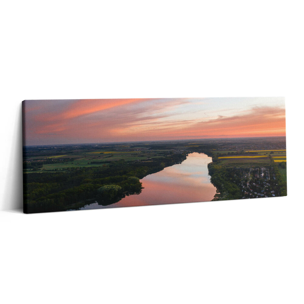 Print pe canvas 125x50 Vedere aeriană a lacului