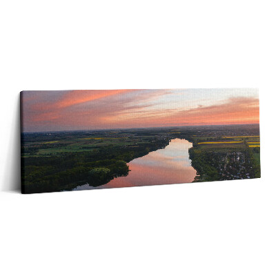 Print pe canvas 125x50 Vedere aeriană a lacului