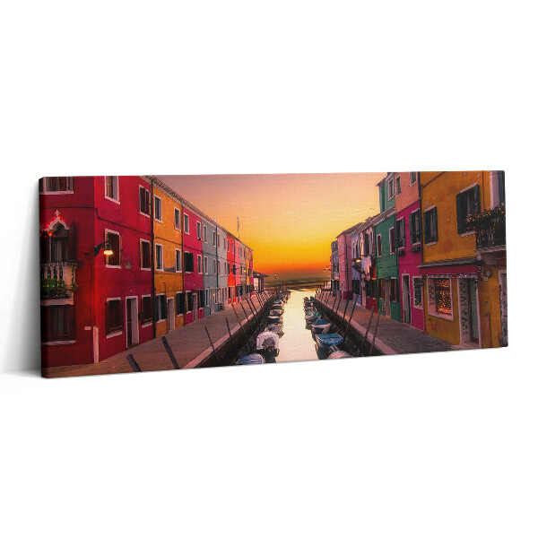 Print pe canvas 125x50 Bărci și apă în Italia
