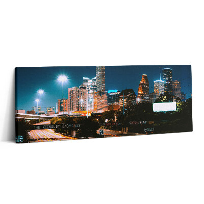 Print pe canvas 125x50 Orașul Houston noaptea
