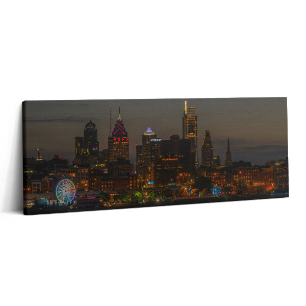 Print pe canvas 125x50 Roata Ferris din Philadelphia