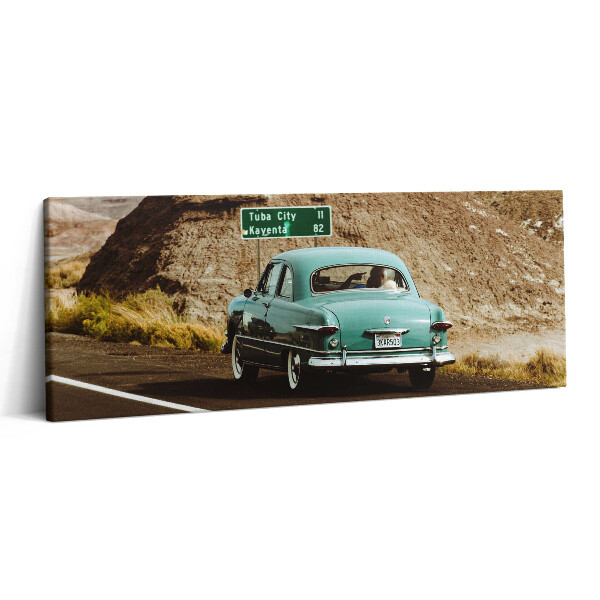 Print pe canvas 125x50 Volkswagen Beetle turcoaz
