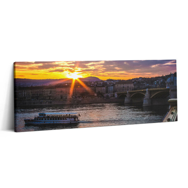 Print pe canvas 125x50 Barcă din Budapesta