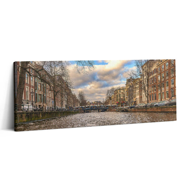 Print pe canvas 125x50 Canalul Rotterdam