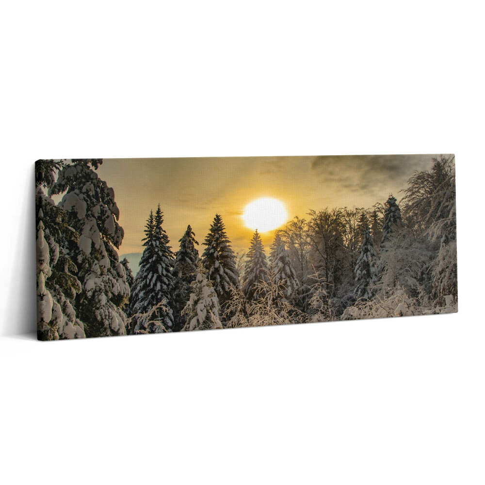 Print pe canvas 125x50 Peisaj de iarnă al Munților Beskid