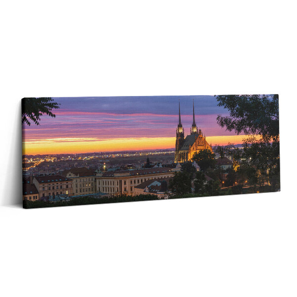 Print pe canvas 125x50 Răsărit de soare în Brno