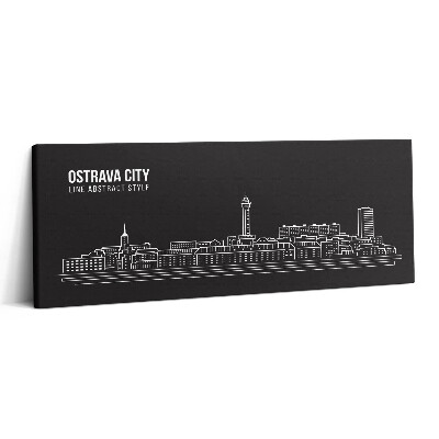 Print pe canvas 125x50 Desen al orașului Ostrava