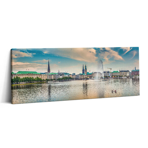 Print pe canvas 125x50 Binnenalster din Hamburg