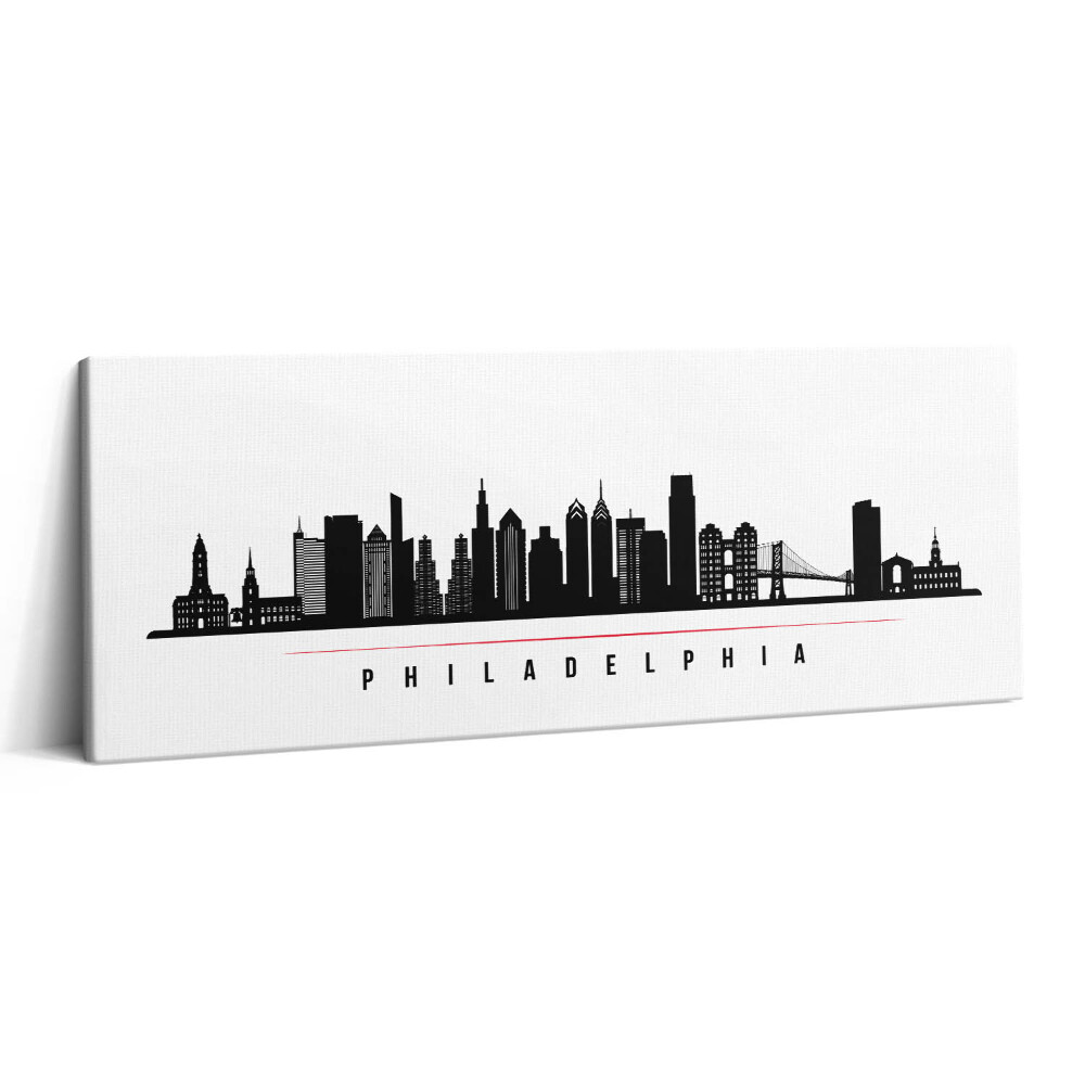 Print pe canvas 125x50 Ilustrație a orașului Philadelphia