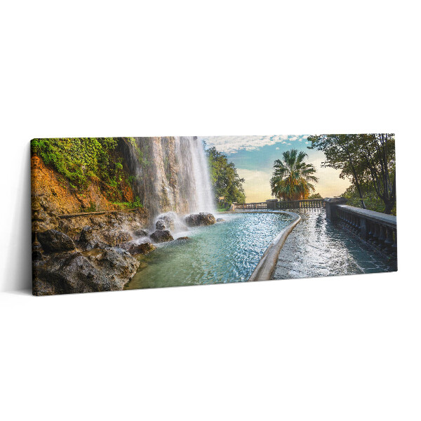 Print pe canvas 125x50 Cascada în Parc de la Colline du Chateau
