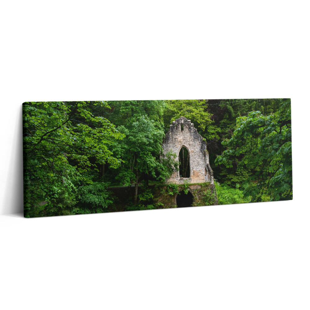 Print pe canvas 125x50 Ruinele vechii capele din Chamonix, Franța