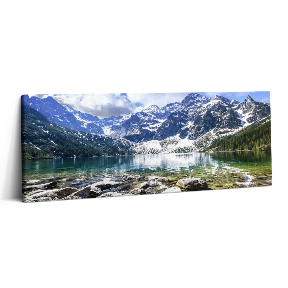 Print pe canvas 125x50 Peisaj de munți și lacuri