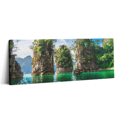 Print pe canvas 125x50 Natura copacilor lacului