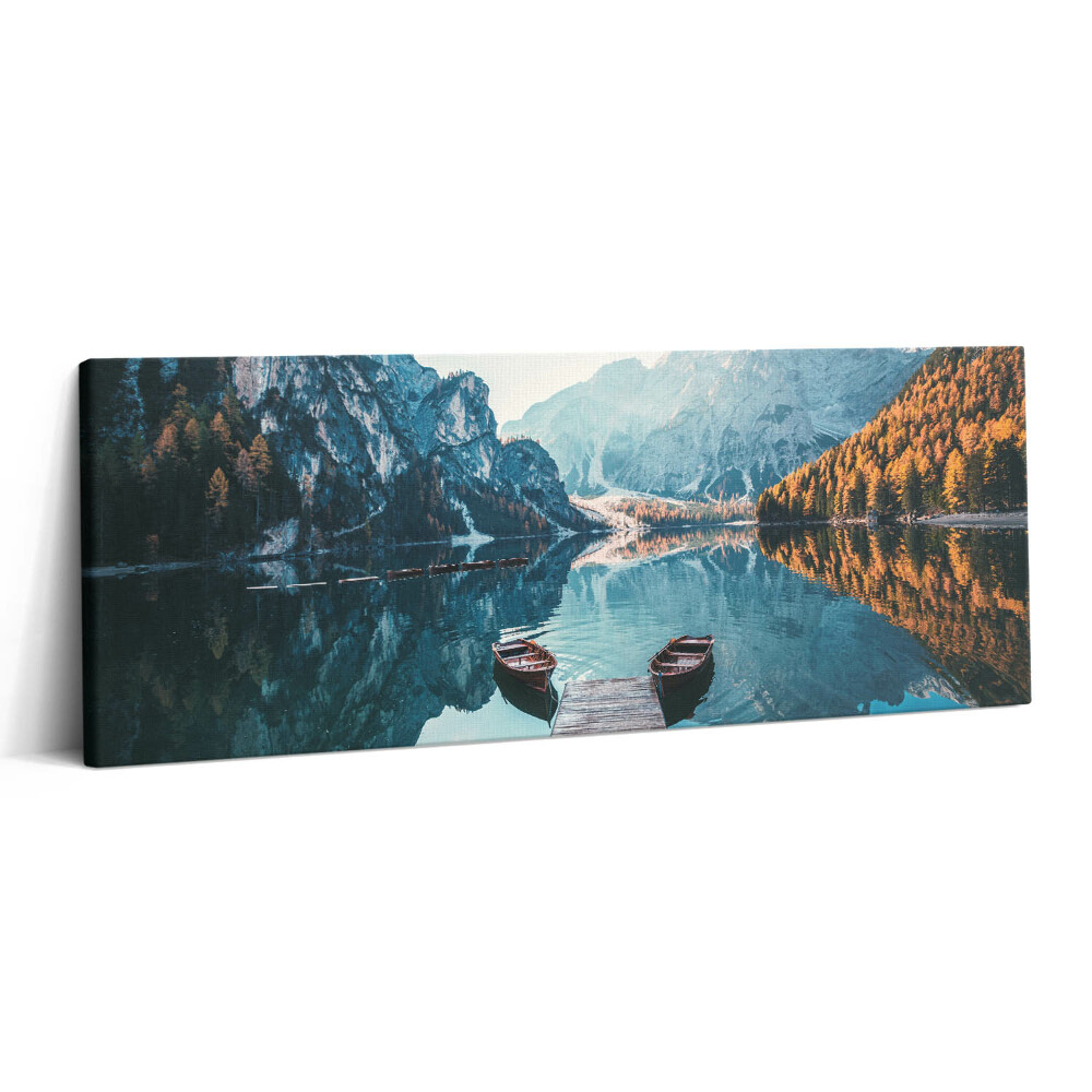 Print pe canvas 125x50 Bărci pe lac