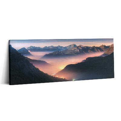 Print pe canvas 125x50 Peisaj de vârf de munte