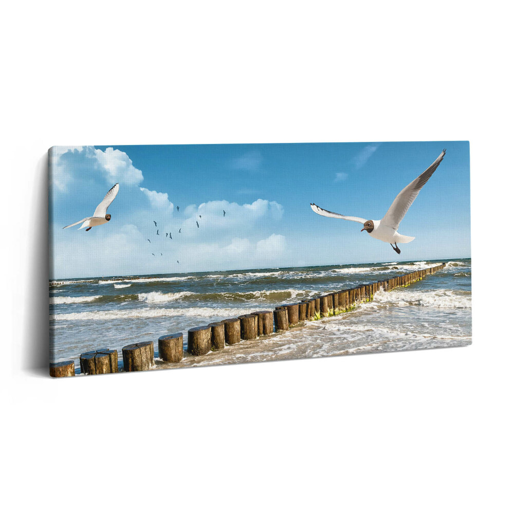 Print pe pânză 140x70 O pasăre peste mare