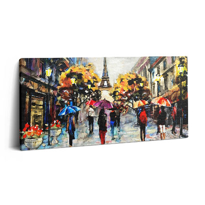 Print pe pânză 140x70 Străzile Eiffel Nova - Toamna pictată