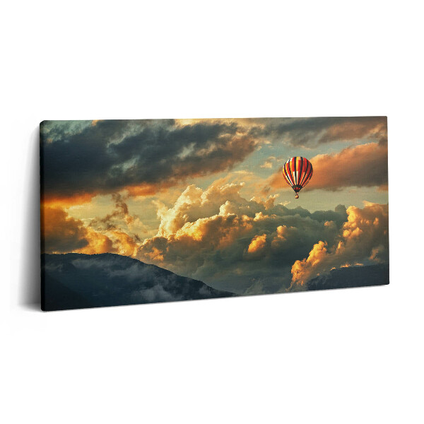 Print pe pânză 140x70 Zbor cu balonul printre nori