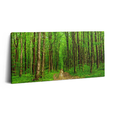 Print pe pânză 140x70 Drum forestier printre copaci